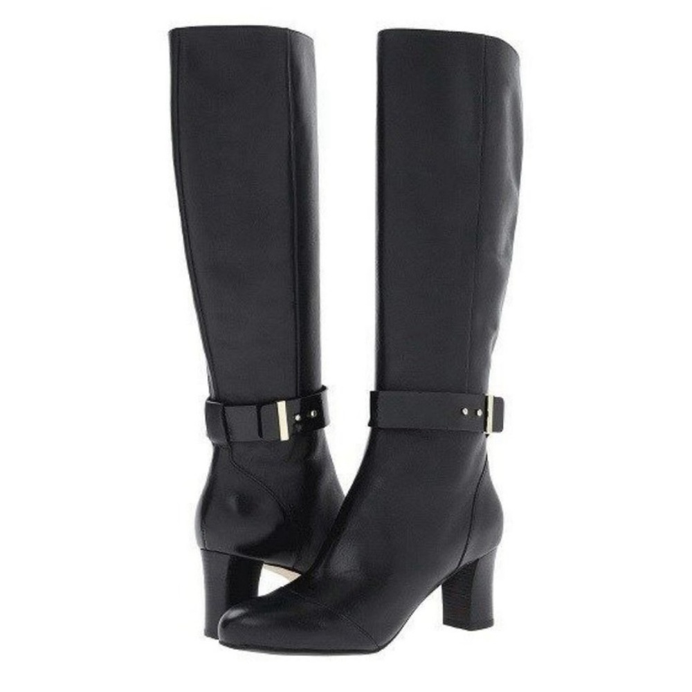 Cole Haan Miriam Black Leather Boots
